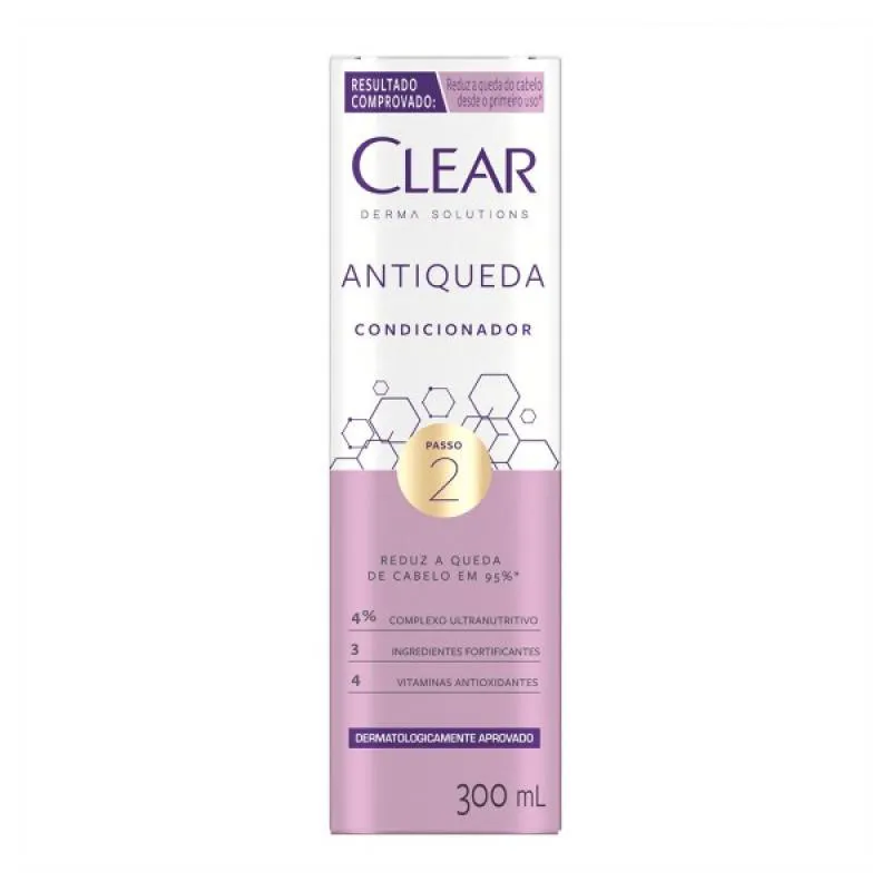 Condicionador Anticaspa Clear Derma Solutions Antiqueda 300ml
