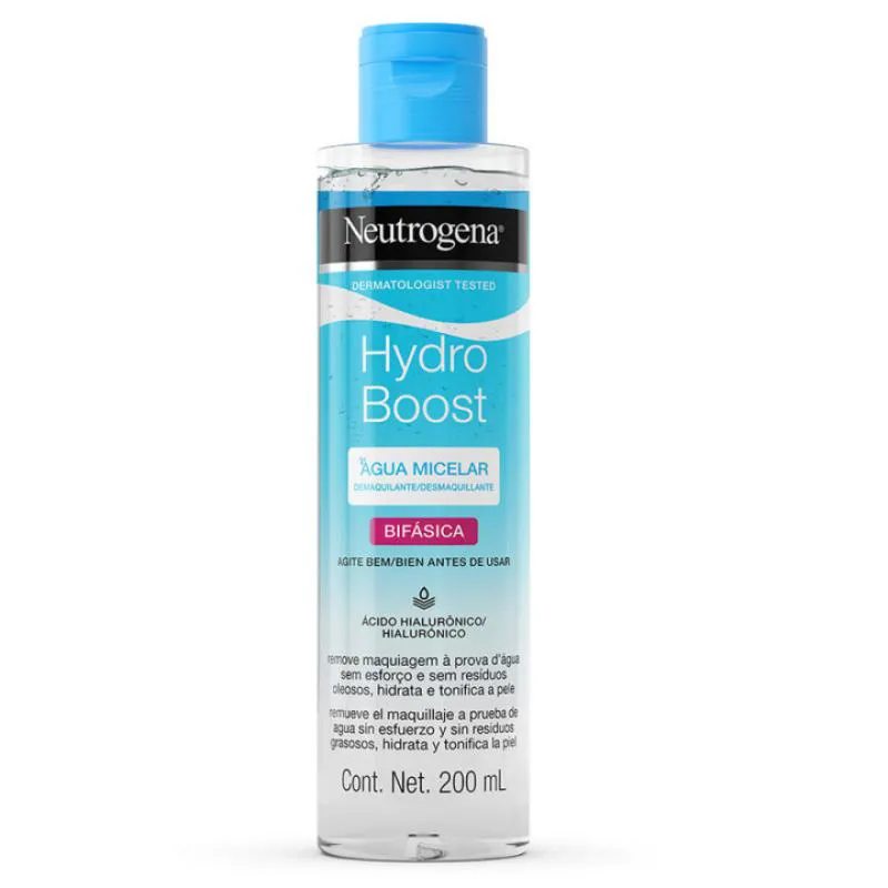 ÁGUA MICELAR BIFÁSICA NEUTROGENA HYDRO BOOST COM 200ML
