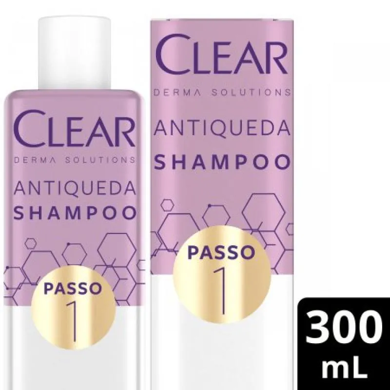 Shampoo Anticaspa Clear Derma Solutions Antiqueda 300ml