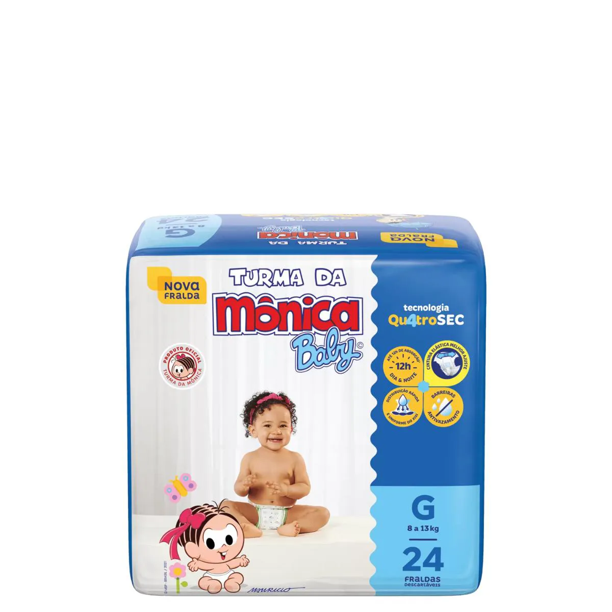 Fralda Turma da Mônica Baby G 24 unidades