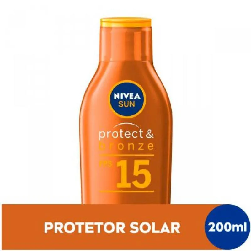 PROTETOR SOLAR NíVEA SUN PROTECT & BRONZE FPS15 200ML