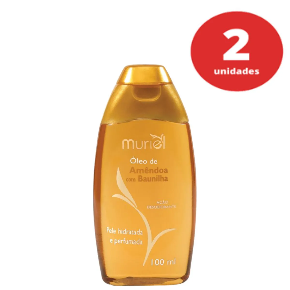 KIT C/2 ÓLEO CORPORAL MURIEL DE AMÊNDOAS COM BAUNILHA 100ML