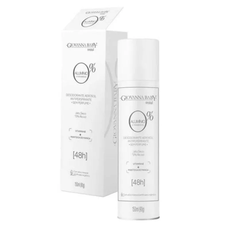 Desodorante Antitranspirante Aerosol Giovanna Baby Neutral Zero Alumínio 48h 150ml