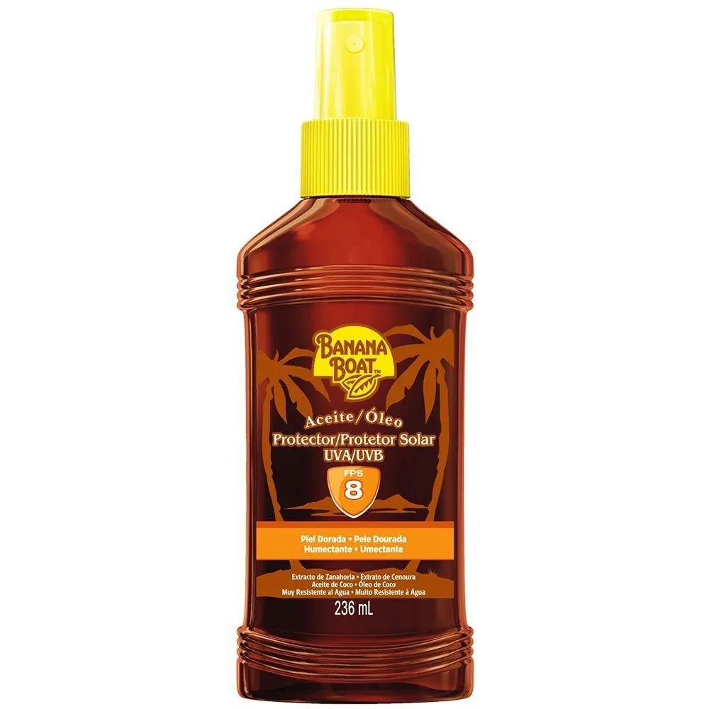 ÓLEO BRONZEADOR BANANA BOAT GOLD FPS 8 236ML
