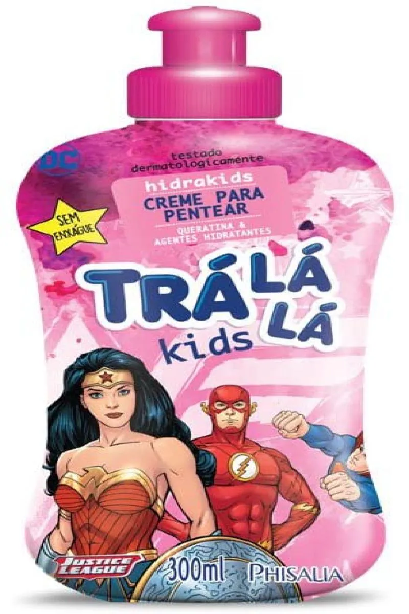 CREME DE PENTEAR HIDRAKIDS PERSONAGEM TRÁ LÁ LÁ KIDS ROSA 300ML