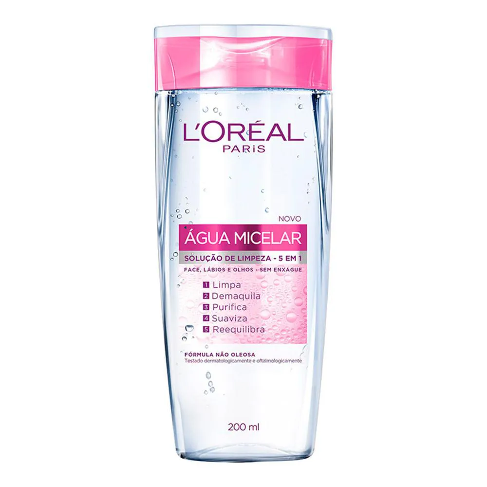 SOLUÇÃO DE LIMPEZA FACIAL 5 EM 1 L´ORÉAL PARIS - ÁGUA MICELAR 200ML