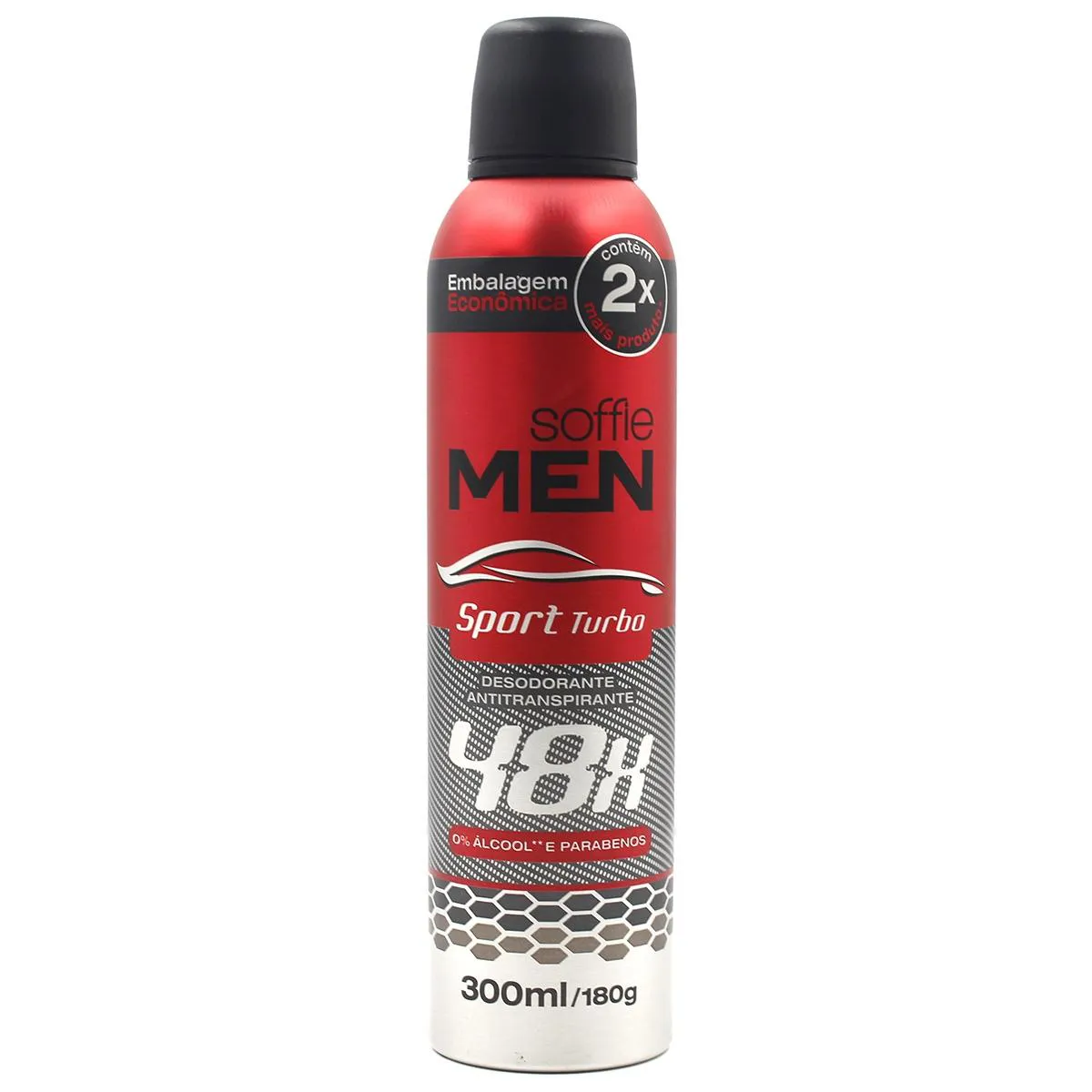 Desodorante Antitranspirante Aerosol Soffie Men Sport Turbo 48h 300ml