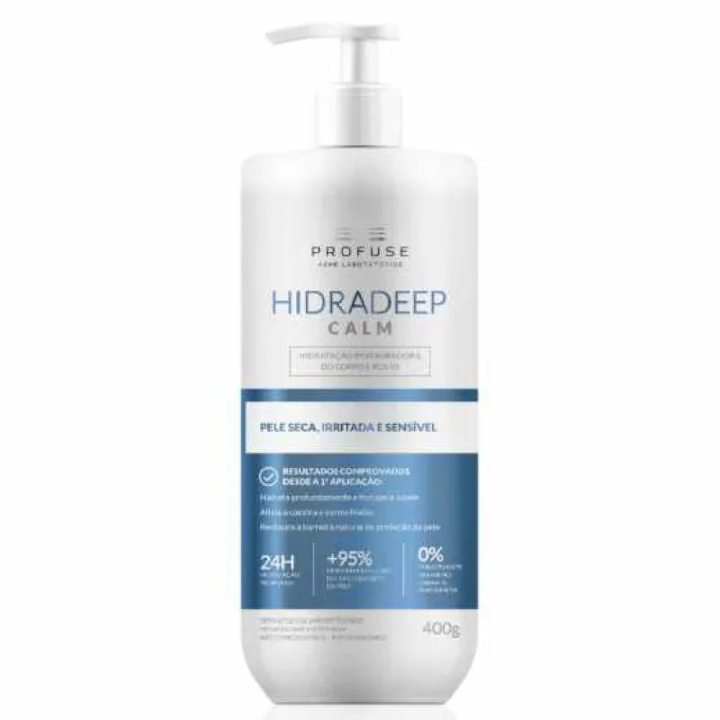 HIDRATANTE PARA CORPO E ROSTO PROFUSE HIDRADEEP CALM PELE SECA E SENSÍVEL 400G