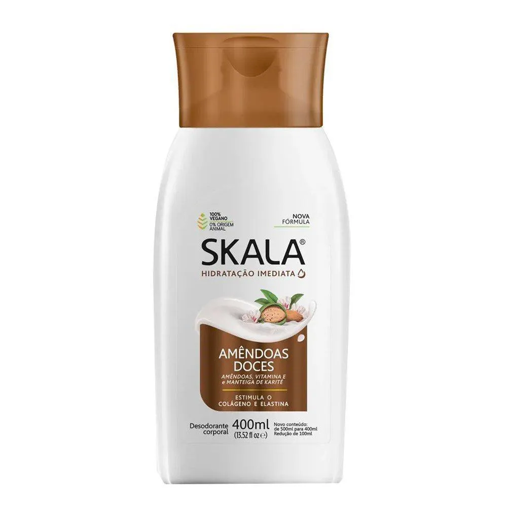 LOÇÃO HIDRATANTE CORPORAL AMÊNDOAS DOCES SKALA  400ML