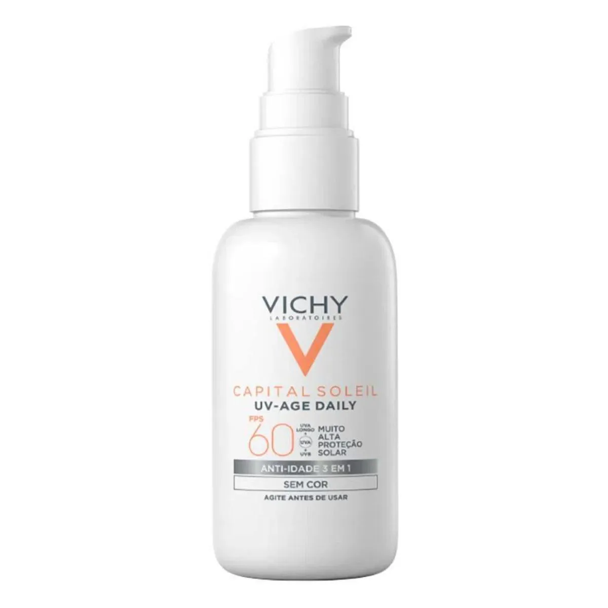 PROTETOR SOLAR FACIAL VICHY UV-AGE DAILY SEM COR FPS 60 - 40G