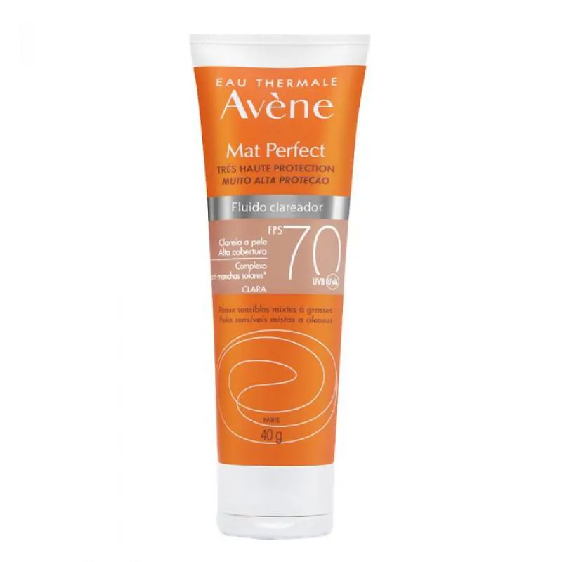 PROTETOR SOLAR FACIAL AVèNE MAT PERFECT SEM COR CLARA FPS70 40G