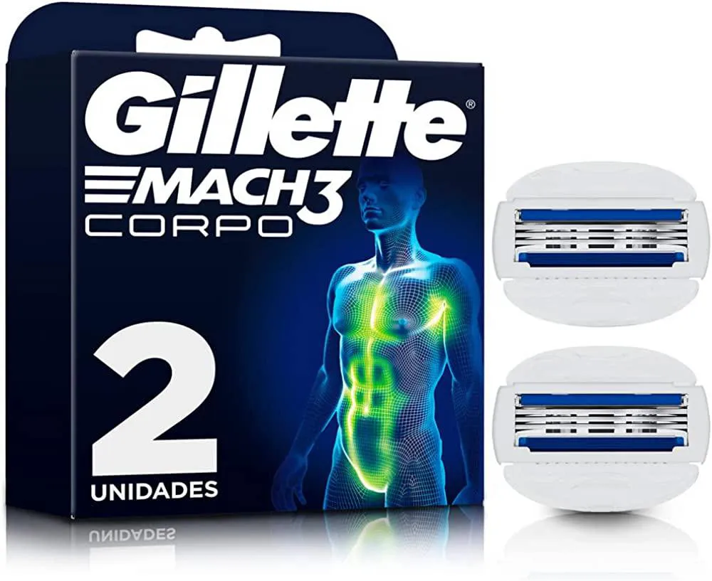 CARGA GILLETTE MACH 3 CORPO 2 UNIDADES