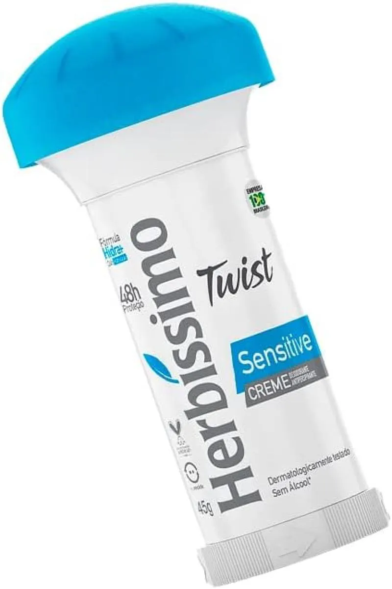 Desodorante Antitranspirante Creme Herbíssimo Twist Sensitive 45g