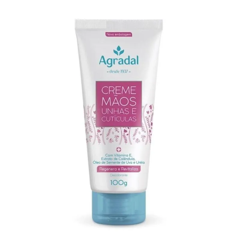 AGRADAL CREME PARA MÃOS, UNHAS, CUTÍCULAS 100G