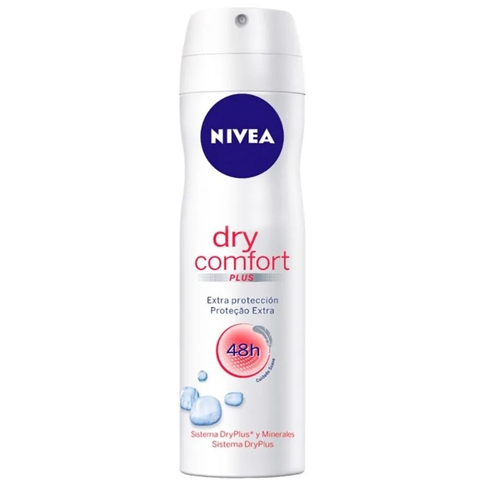 Desodorante Antitranspirante Aerosol Nivea Dry Confort Plus Feminino 48h 150ml