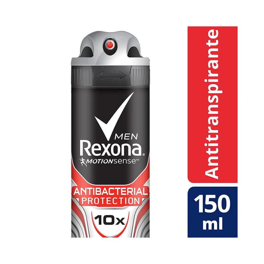 Desodorante Antitranspirante Aerosol Rexona Men Antibacterial Protection 48h 150ml