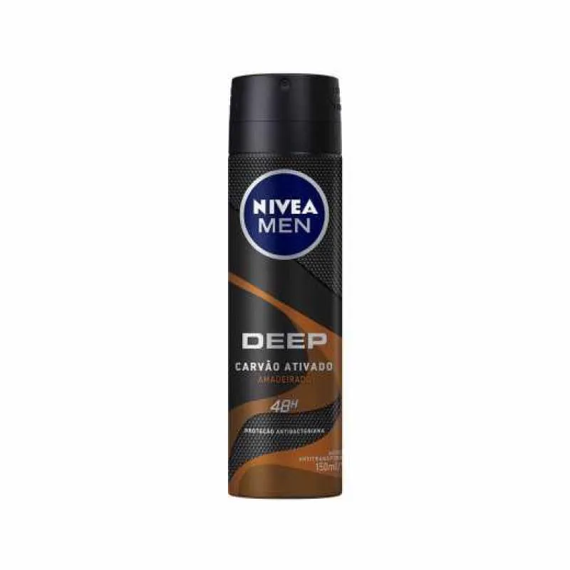 Desodorante Antitranspirante Aerosol Nivea Men Deep Amadeirado 48h 150ml