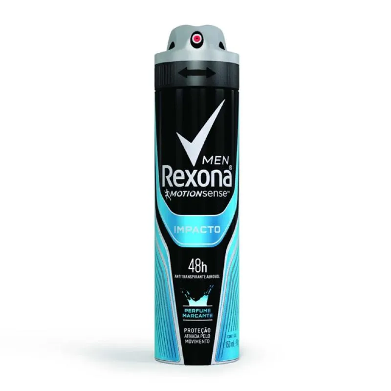Desodorante Antitranspirante Aerosol Rexona Men Impacto 48h 150ml