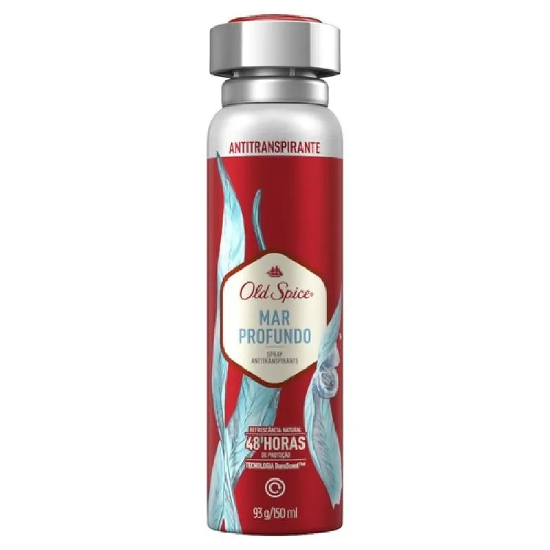 Desodorante Antitranspirante Aerosol Old Spice Mar Profundo Masculino 48h 150ml