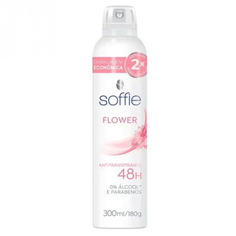 Desodorante Antitranspirante Aerosol Soffie Flower Feminino 48h 300ml