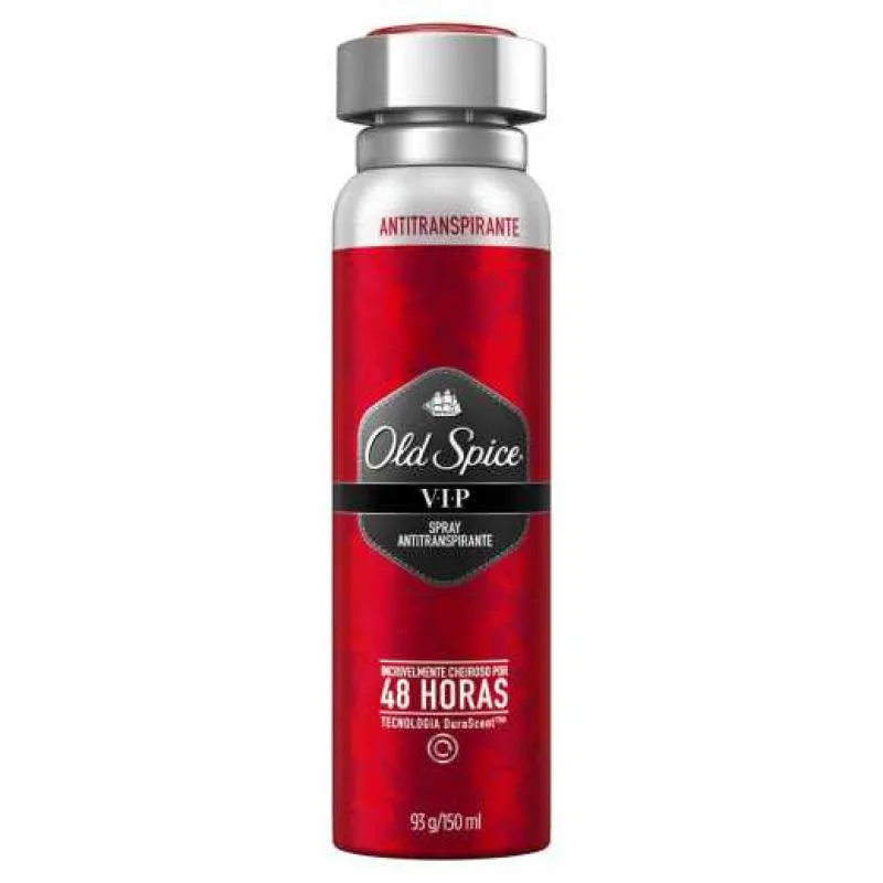 Desodorante Antitranspirante Aerosol Old Spice V-I-P Masculino 48h 150ml 