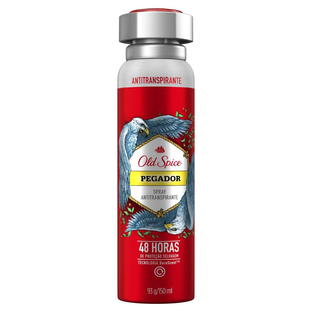 Desodorante Antitranspirante Aerosol Old Spice Pegador Masculino 48h 150ml 