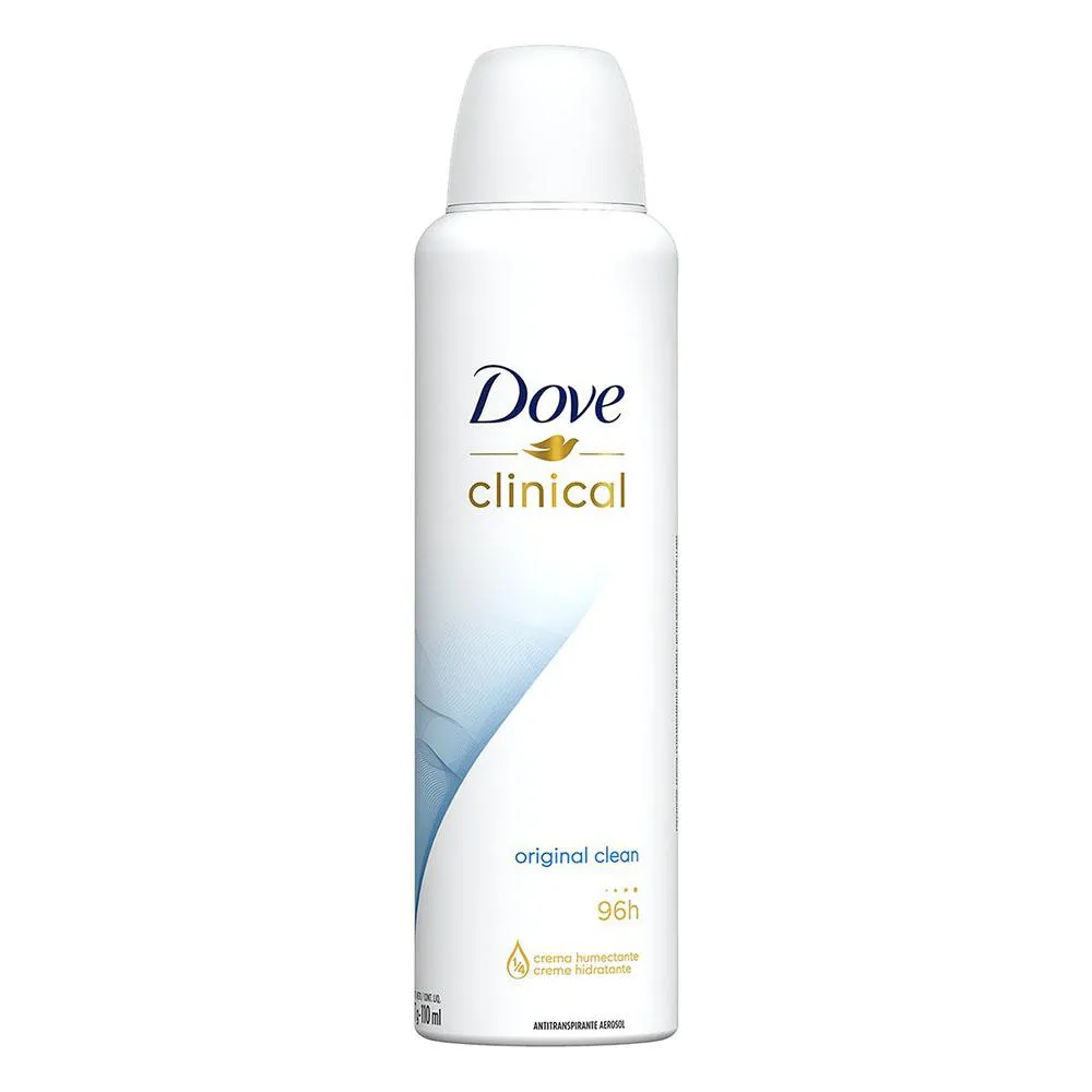 Desodorante Antitranspirante Aerosol Dove Clinical Original Clean Feminino 96h 150ml