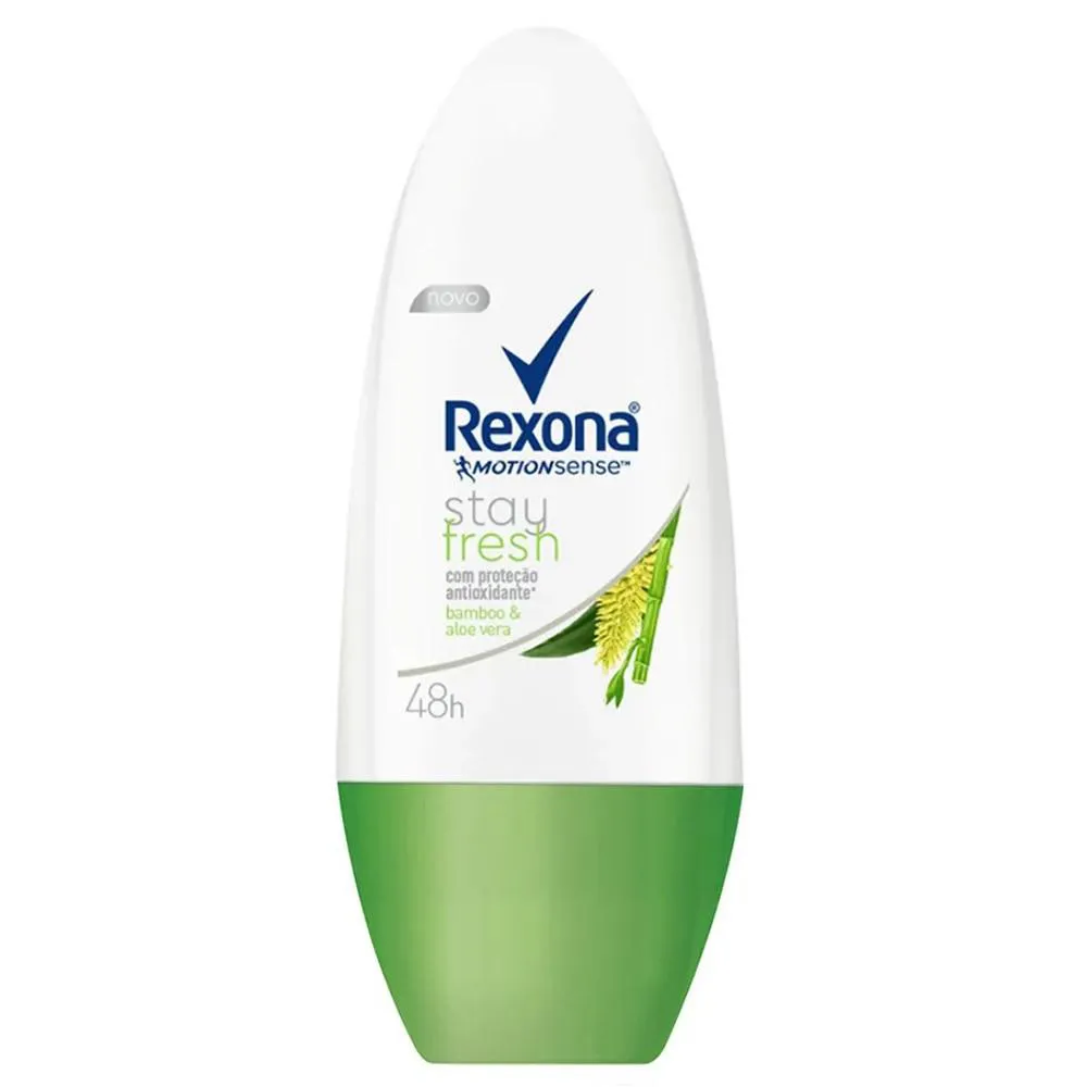 Desodorante Antitranspirante Roll-On Rexona Stay Fresh Bamboo & Aloe Vera Feminino 50ml