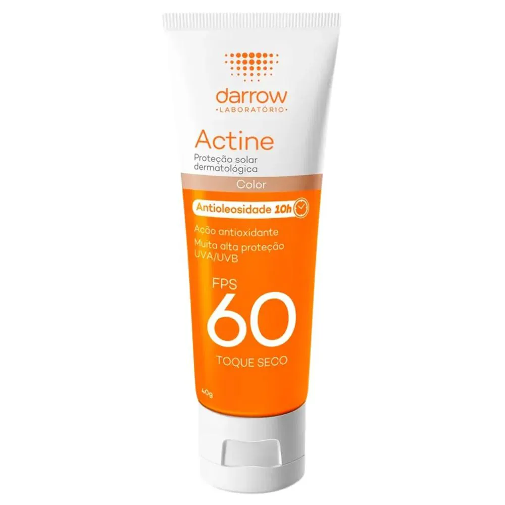 PROTETOR SOLAR FACIAL ACTINE COR UNIVERSAL FPS60 DARROW 40G