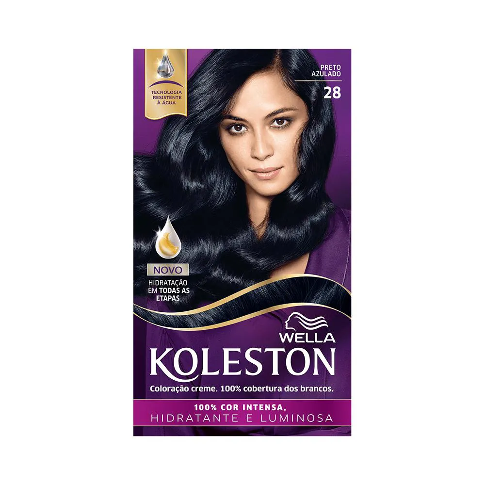 Tintura Creme Wella Koleston 28 Preto Azulado