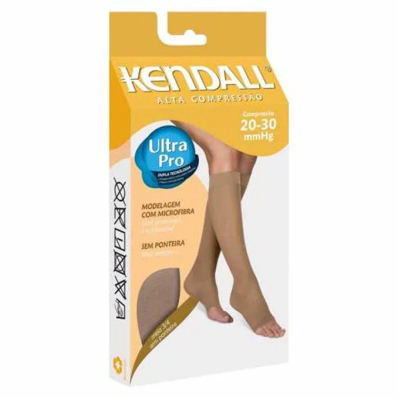 MEIA FEMININA KENDALL ALTA COMPRESSÃO 3/4 SEM PONTEIRA TAMANHO G