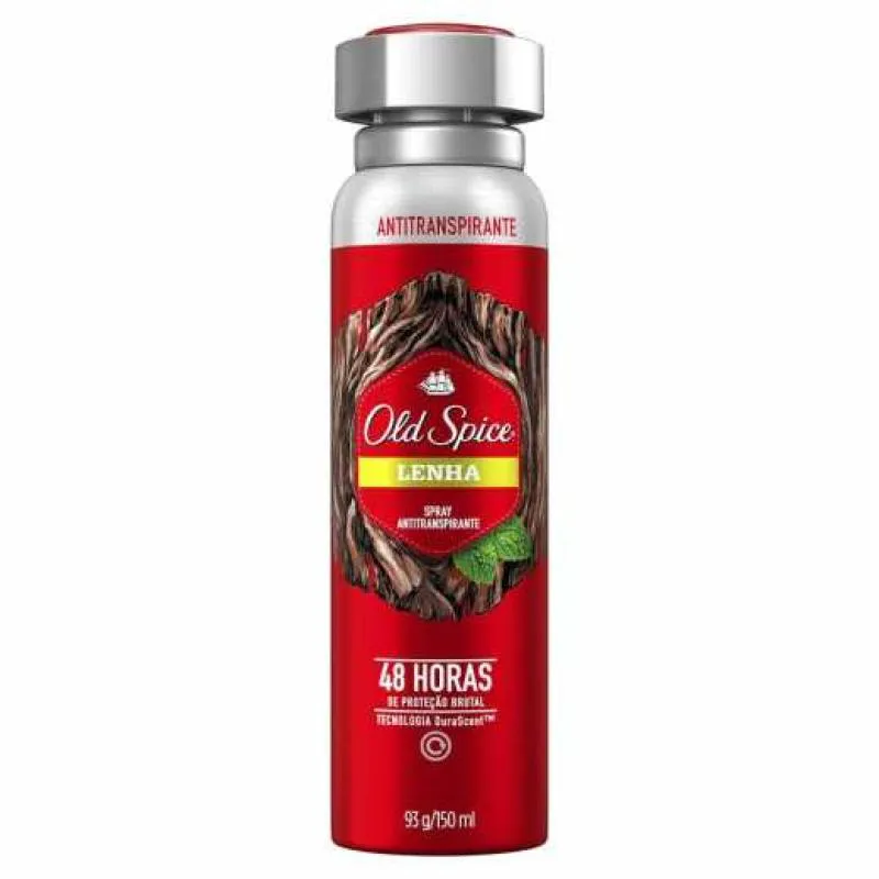 Desodorante Antitranspirante Aerosol Old Spice Lenha Masculino 48h 150ml 