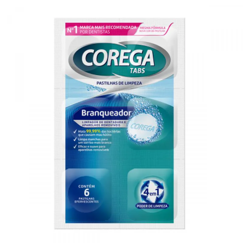 COREGA TABS BRANQUEADOR 6 PASTILHAS