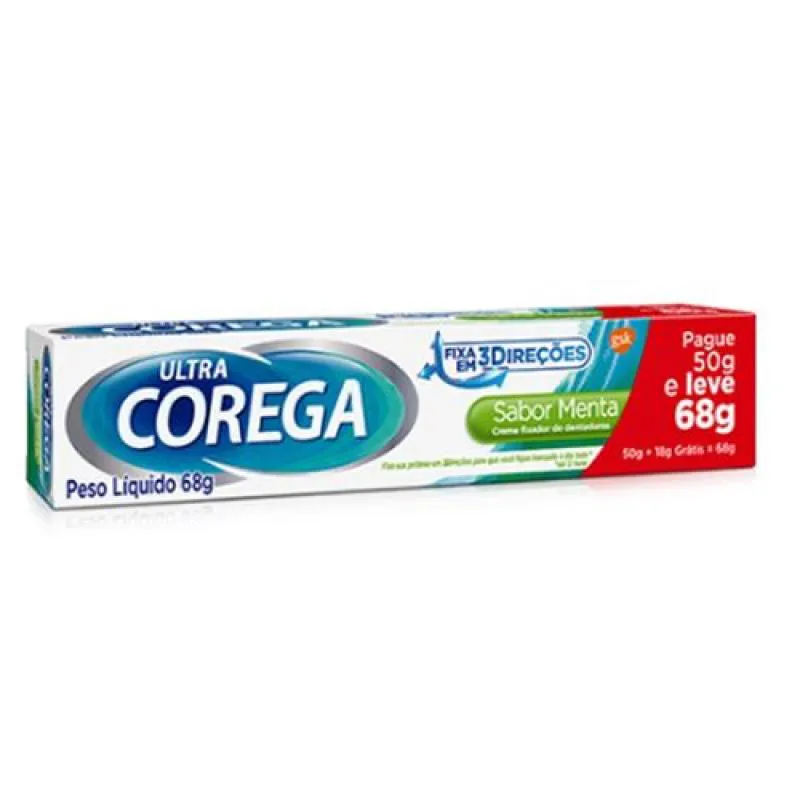 COREGA ULTRA CR PAGUE  50G E LEVE 68G SABOR MENTA