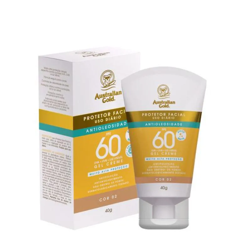 PROTETOR FACIAL GEL CREME COR 01 - AUSTRALIAN GOLD FPS60 – 40G