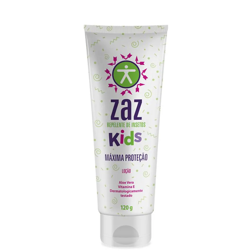 REPELENTE DE INSETOS ZAZ LOÇÃO KIDS MÁXIMA PROTEÇÃO 120G