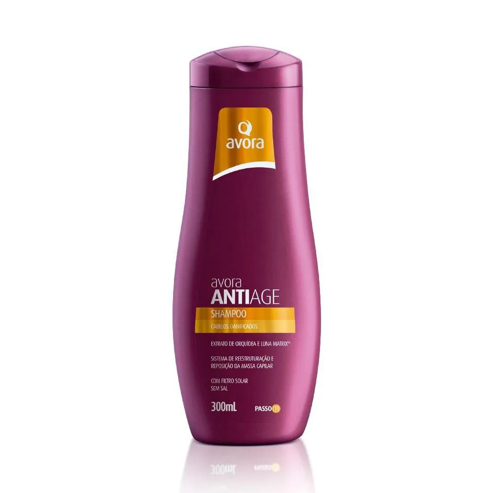 Shampoo Avora Anti Age Reestruturação 300ml