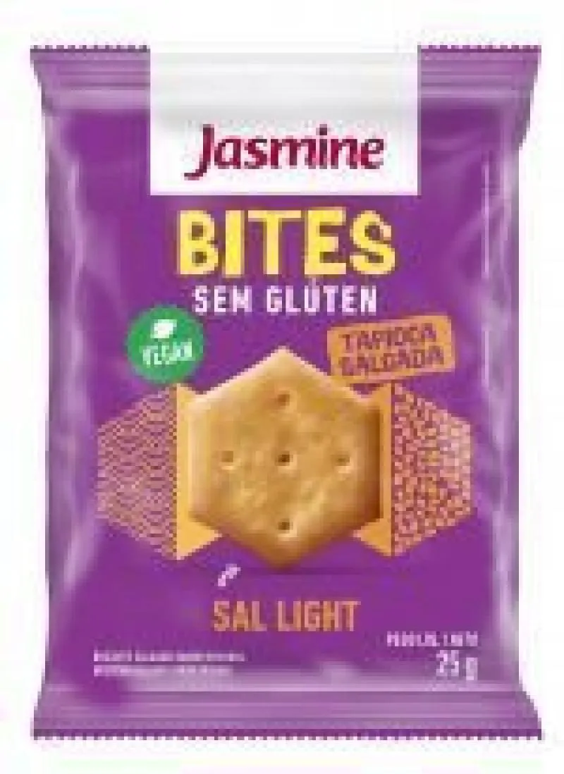 BISCOITO INTEGRAL SEM GLúTEN E VEGANO BITES TAPIOCA JASMINE 25G