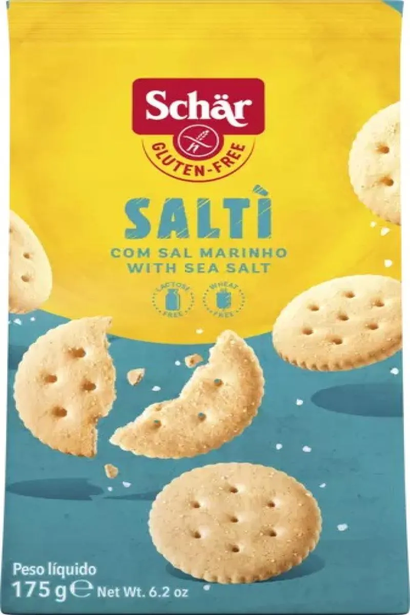 BISCOITO SALGADO SALTí SEM GLúTEN SCHäR 175G