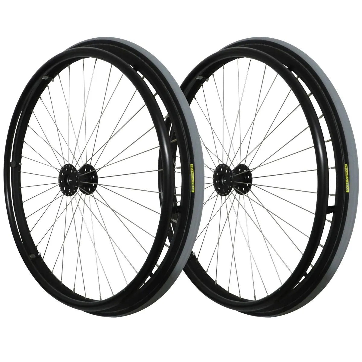 RODA ESPORTIVA 26X1 36F EM ALUMíNIO PARA CADEIRA DE RODAS PRETO