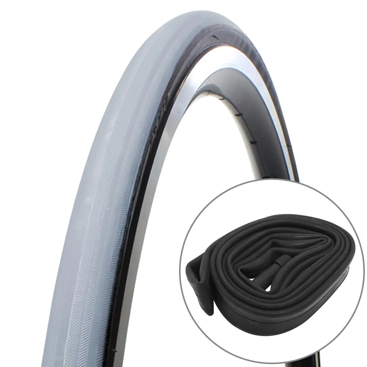 PNEU CADEIRA DE RODAS PRIMO V-TRACK 24X1 (25-540) E CâMARA - PRETO/CINZA