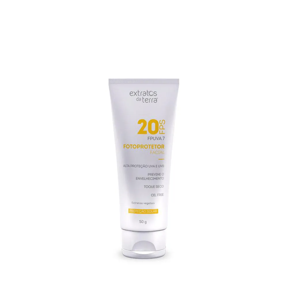 FOTOPROTETOR FACIAL FPS 20 - 50 G | DERMOCOSMéTICO VEGANO