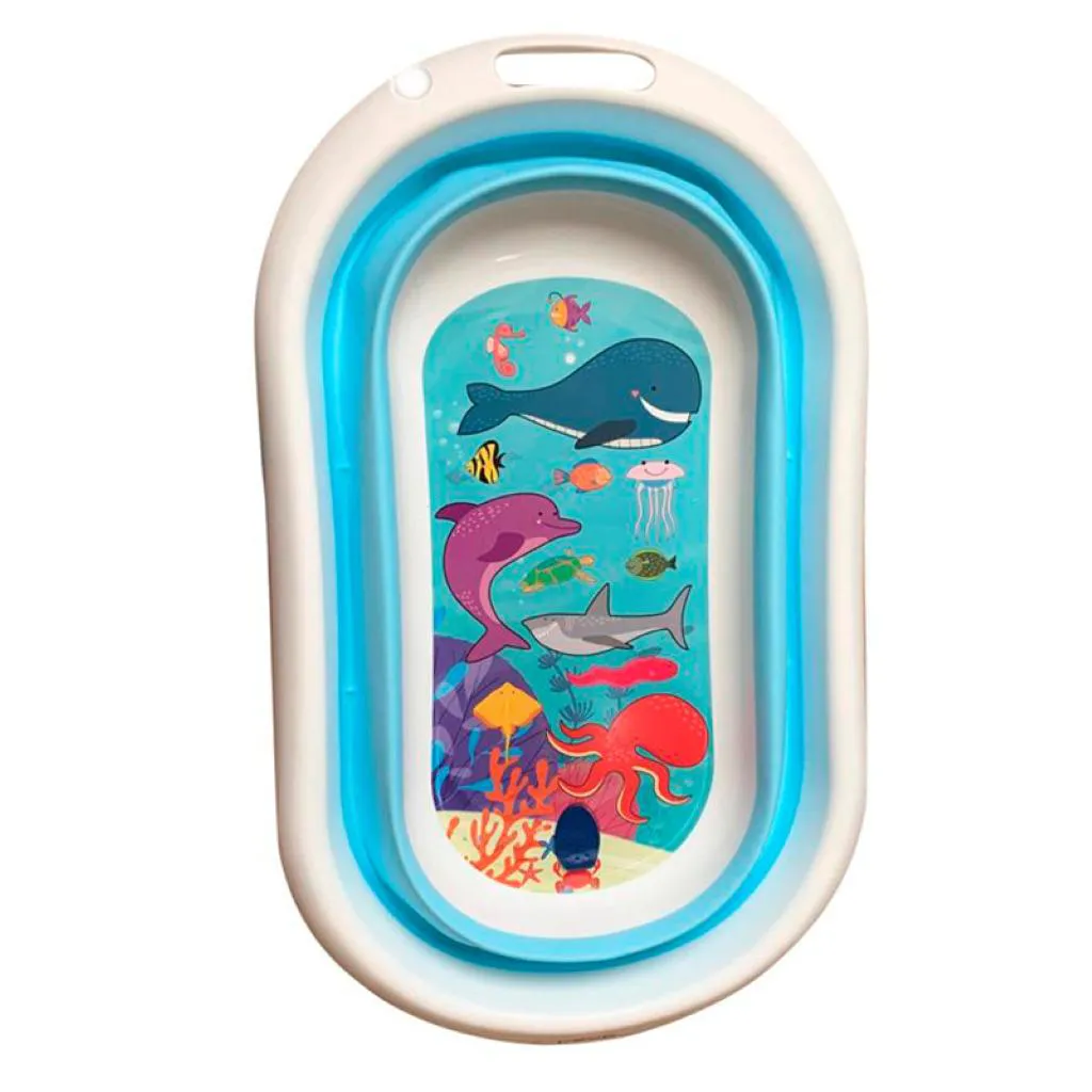 BANHEIRA DE BEBE RETRáTIL DOBRáVEL SILICONE LOVE Fundo DO MAR