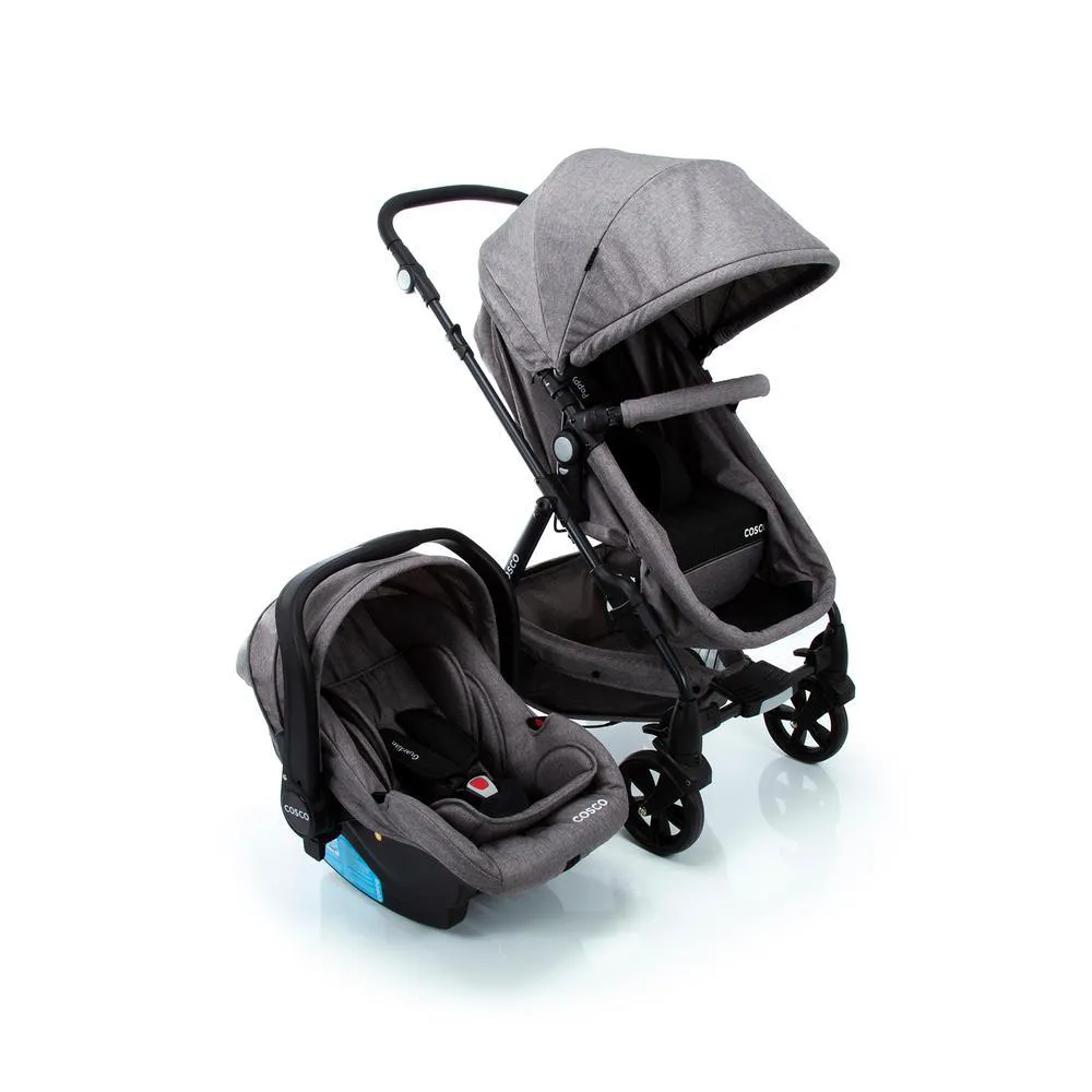 TRAVEL SYSTEM POPPY DUO COSCO - CINZA MESCLA