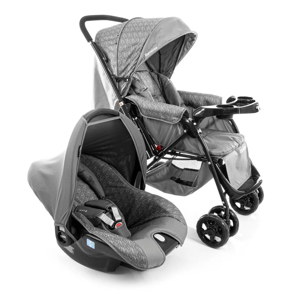 TRAVEL SYSTEM REVERSE COSCO - CINZA RAJADO