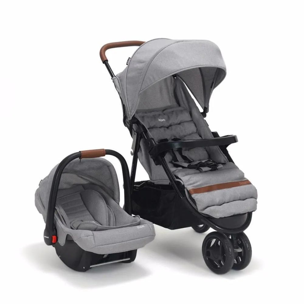 CARRINHO COM BEBê CONFORTO TRAVEL SYSTEM BREEZE DUO INFANTI CINZA