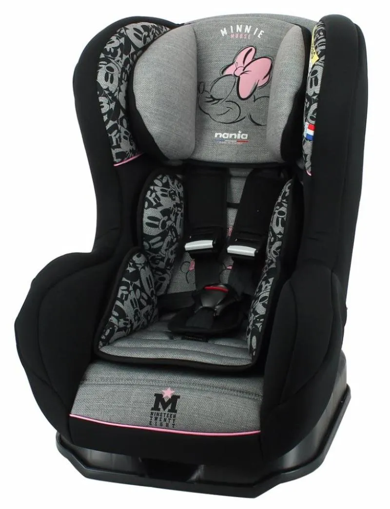 CADEIRINHA DE CARRO PRIMO MINNIE MOUSE COOL 0 A 25KG DISNEY PRETO E ROSA