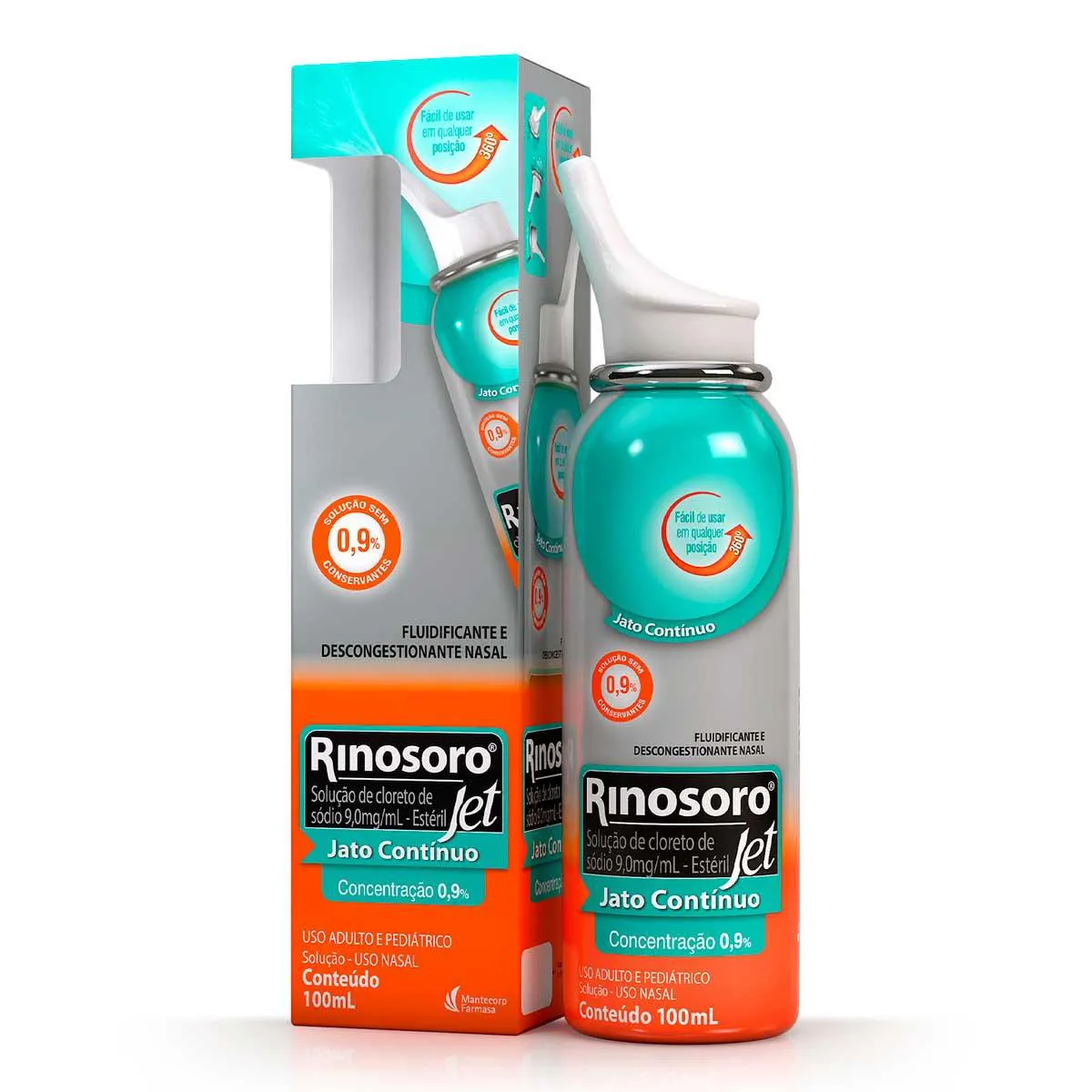 Descongestionante Nasal Rinosoro Jet 0,9% Spray 100ml | Drogasil