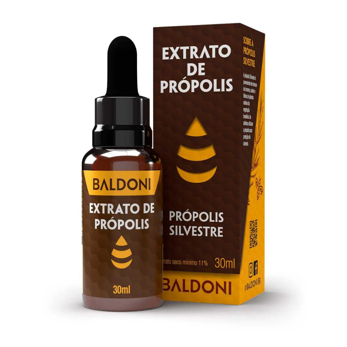 Extrato de Própolis Silvestre Baldoni Solução Gotas 30ml