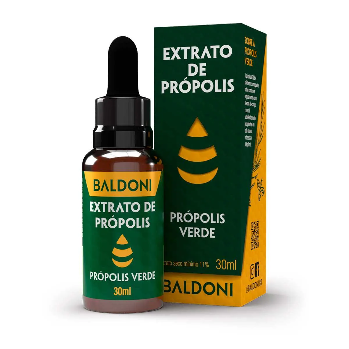 Extrato de Própolis Verde Baldoni Solução Gotas 30ml